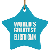 World's Greatest Electrician - Star Ornament