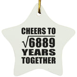 83rd Anniversary Cheers To Square Root of 6889 Years Together - Star Ornament