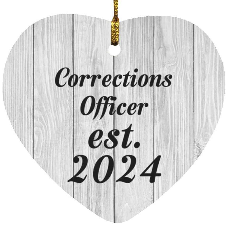 Corrections Officer Established Est. 2024 - Heart Ornament F