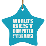 World's Best Computer Systems Analyst - Star Ornament