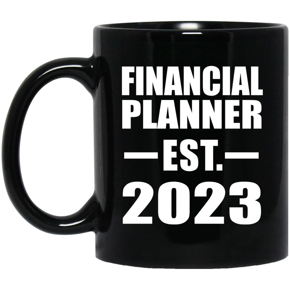 Financial Planner Established EST. 2023 - 11oz Coffee Mug Black