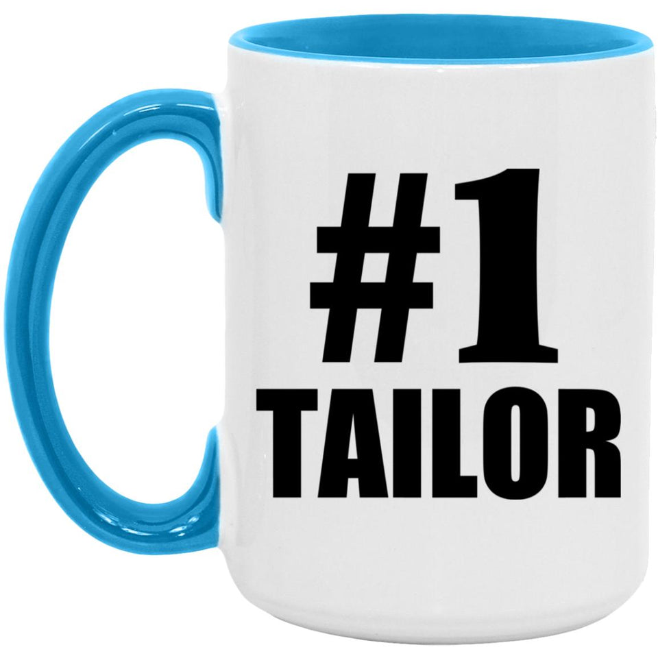Number One #1 Tailor - 15oz Accent Mug Blue