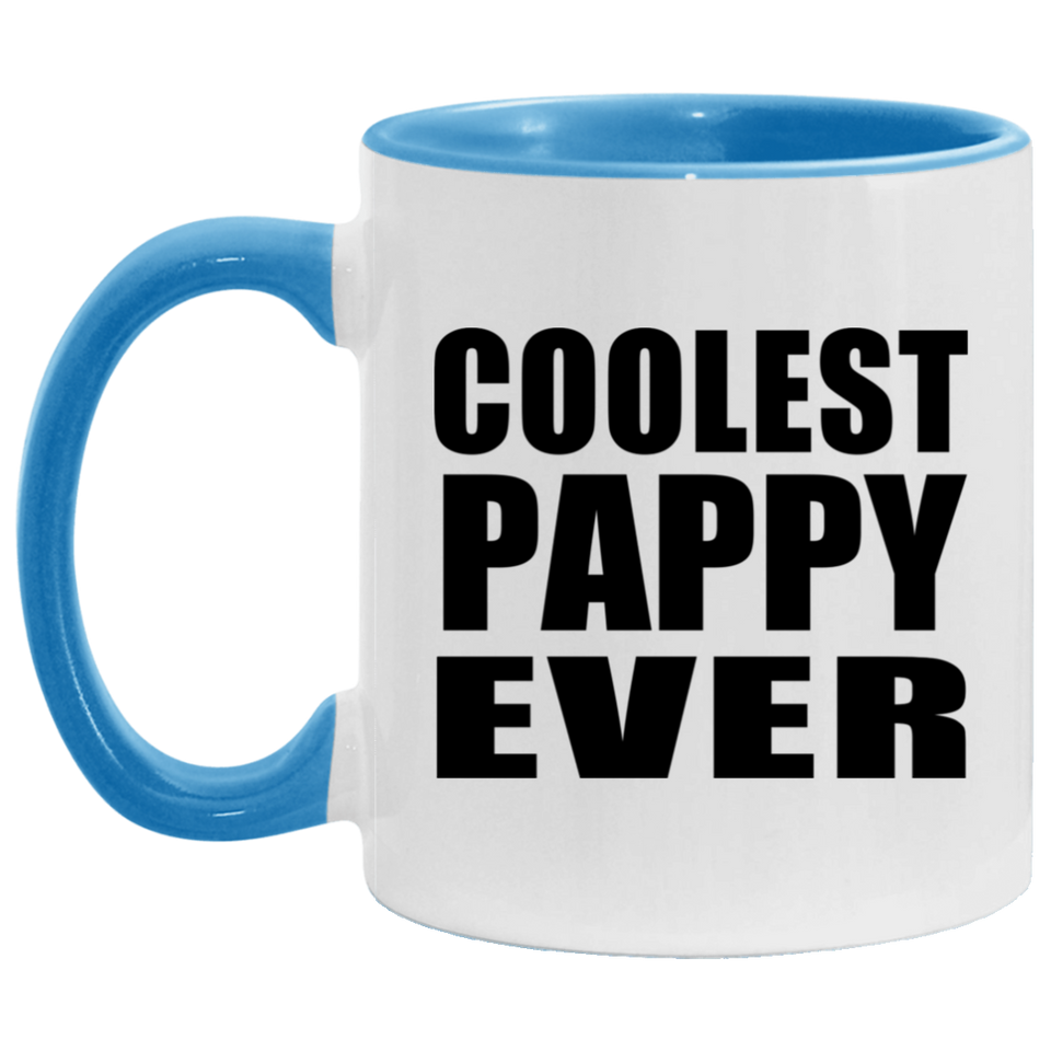 Coolest Pappy Ever - 11oz Accent Mug Blue