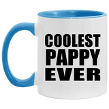 Coolest Pappy Ever - 11oz Accent Mug Blue