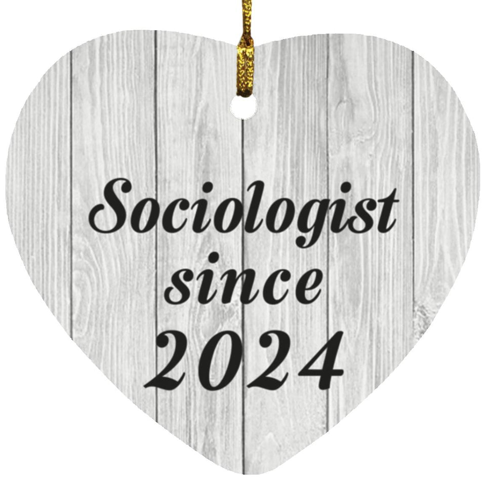 Sociologist Since 2024 - Heart Ornament F