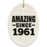 63rd Birthday Amazing Since 1961 - Oval Ornament