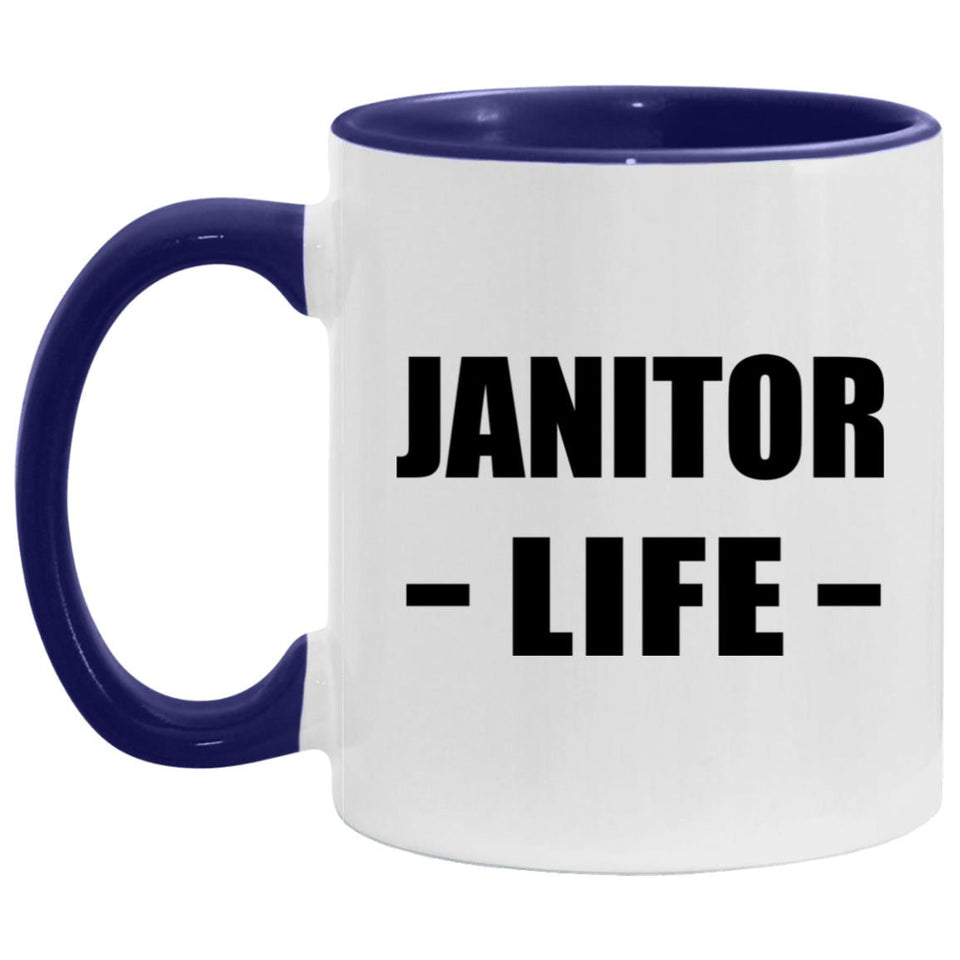Janitor Life - 11oz Accent Mug Purple