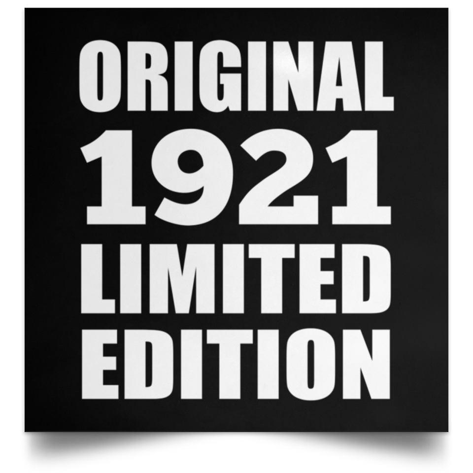 103rd Birthday Original 1921 Limited Edition - Poster Square