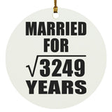 57th Anniversary Married For Square Root of 3249 Years - Circle Ornament