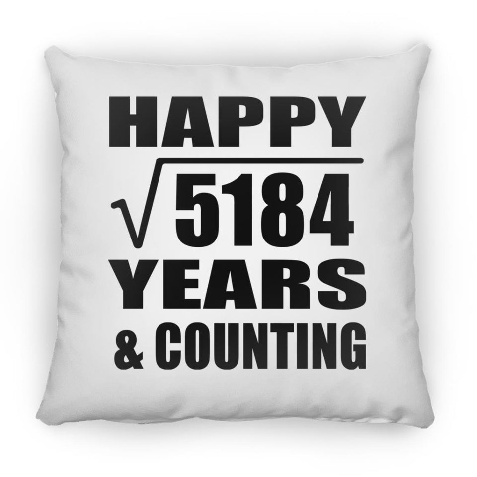 Happy 72nd Anniversary Square Root of 5184 Years & Counting - Throw Pillow