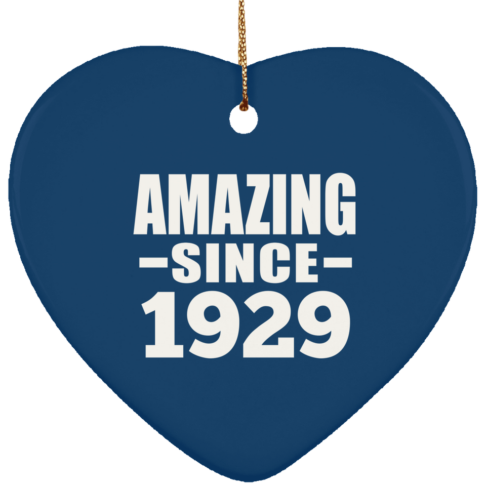 95th Birthday Amazing Since 1929 - Heart Ornament