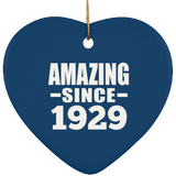 95th Birthday Amazing Since 1929 - Heart Ornament