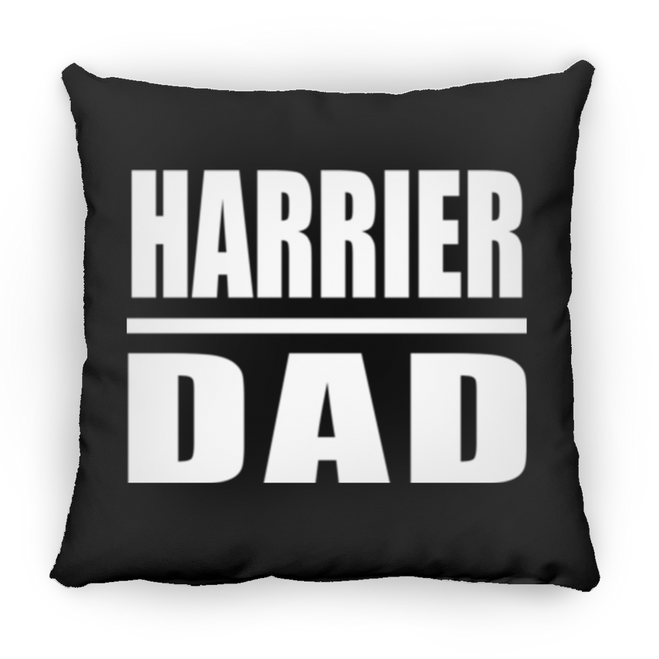 Harrier Dad - Throw Pillow Black