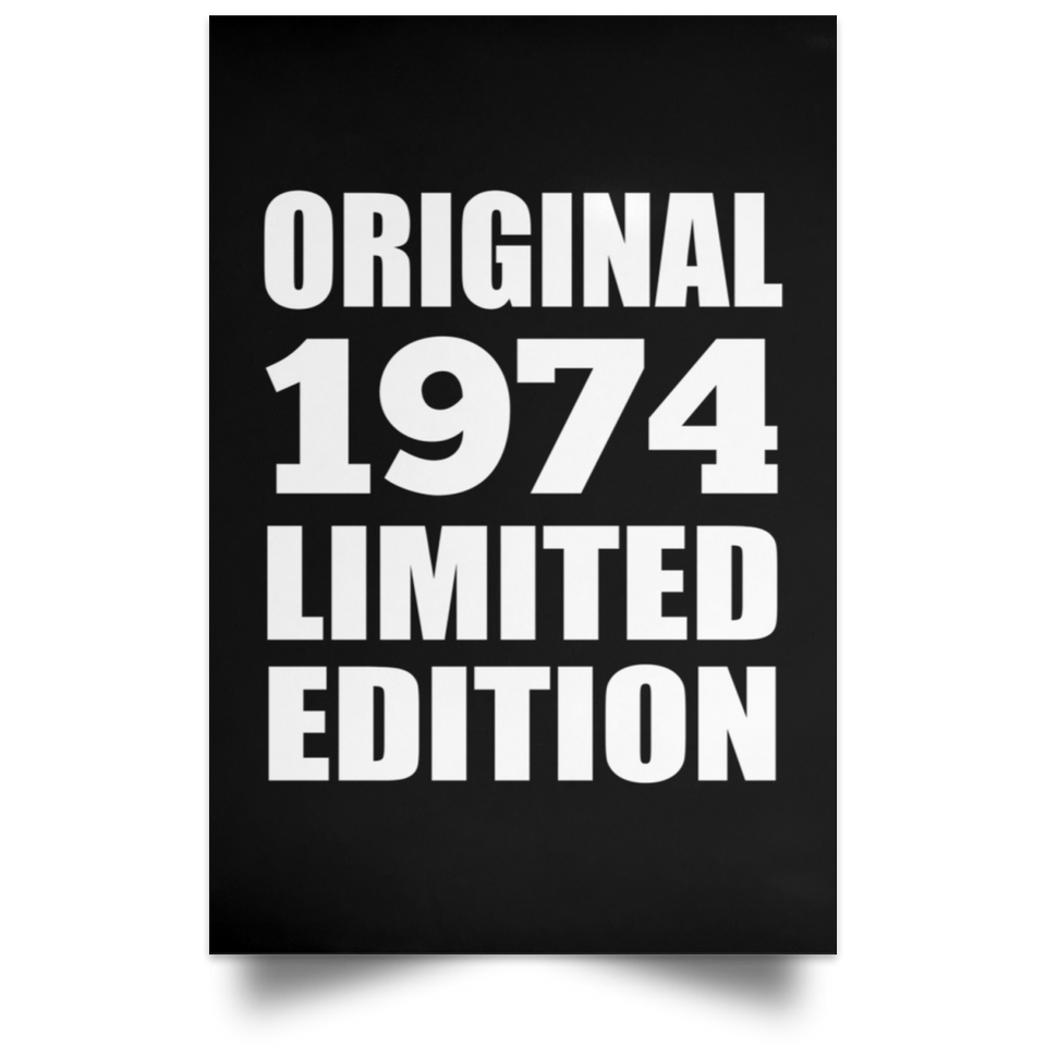 50th Birthday Original 1974 Limited Edition - Poster Portrait