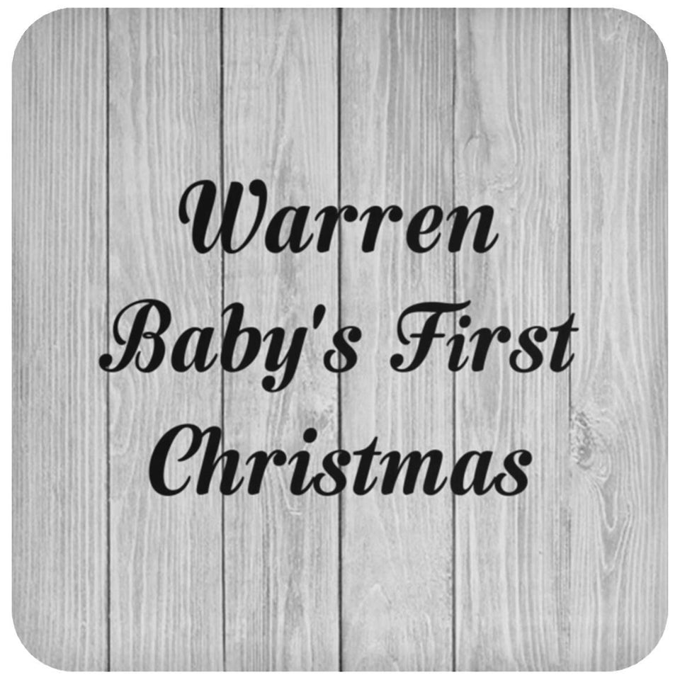 Warren Baby's First Christmas - Drink Coaster F