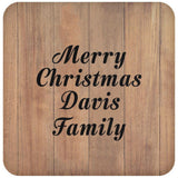 Merry Christmas Davis Family - Drink Coaster C