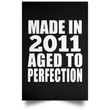 13th Birthday Made In 2011 Aged to Perfection - Poster Portrait