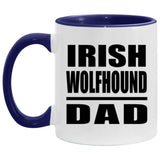 Irish Wolfhound Dad - 11oz Accent Mug Purple