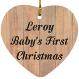 Leroy Baby's First Christmas - Heart Ornament C
