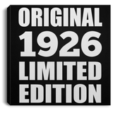 98th Birthday Original 1926 Limited Edition - Canvas Square