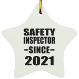 Safety Inspector Since 2021 - Star Ornament