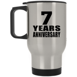 7th Anniversary 7 Years - Silver Travel Mug