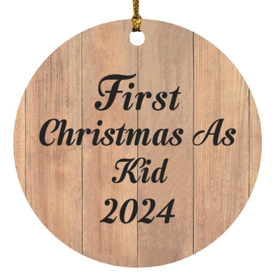 First Christmas As Kid 2024 - Circle Ornament C