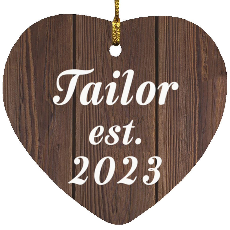 Tailor Established Est. 2023 - Heart Ornament D