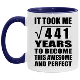 21st Birthday Took Square Root of 441 Years To Awesome - 11oz Accent Mug Purple