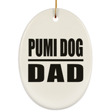 Pumi Dog Dad - Oval Ornament