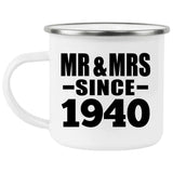 84th Anniversary Mr & Mrs Since 1940 - 12oz Camping Mug