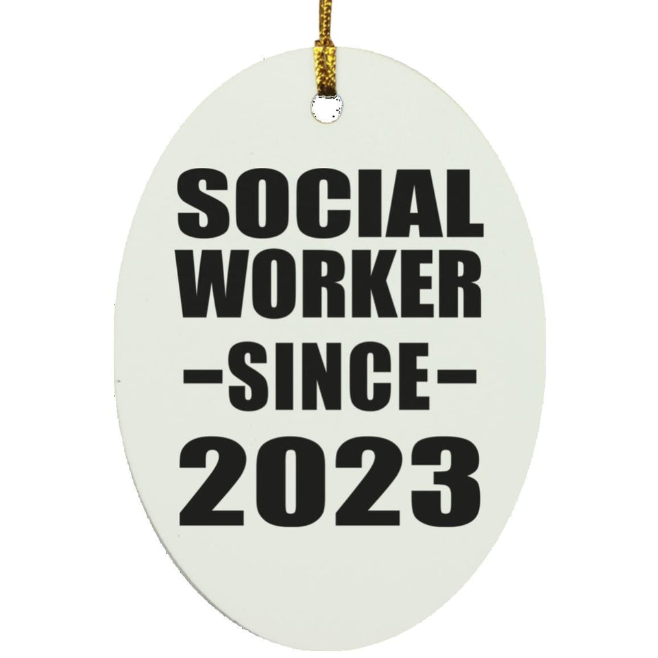 Social Worker Since 2023 - Oval Ornament