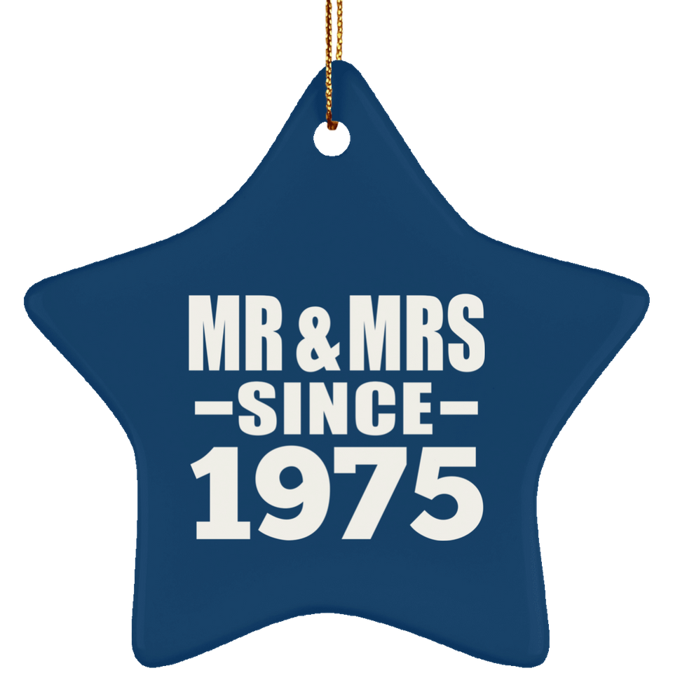 49th Anniversary Mr & Mrs Since 1975 - Star Ornament
