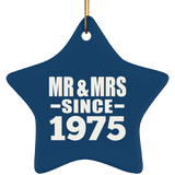 49th Anniversary Mr & Mrs Since 1975 - Star Ornament