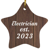 Electrician Established Est. 2023 - Star Ornament D