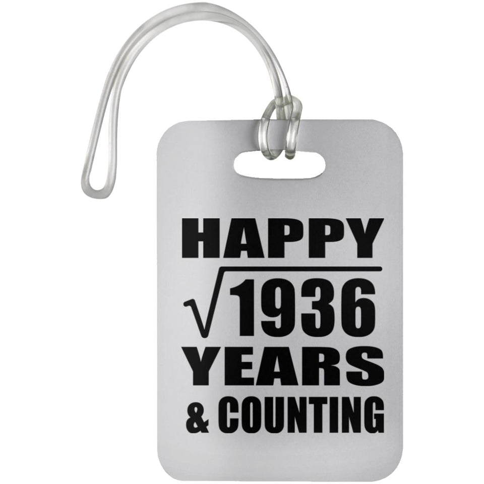Happy 44th Anniversary Square Root of 1936 Years & Counting - Luggage Bag Tag