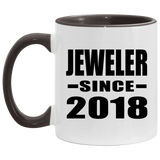 Jeweler Since 2018 - 11oz Accent Mug Black