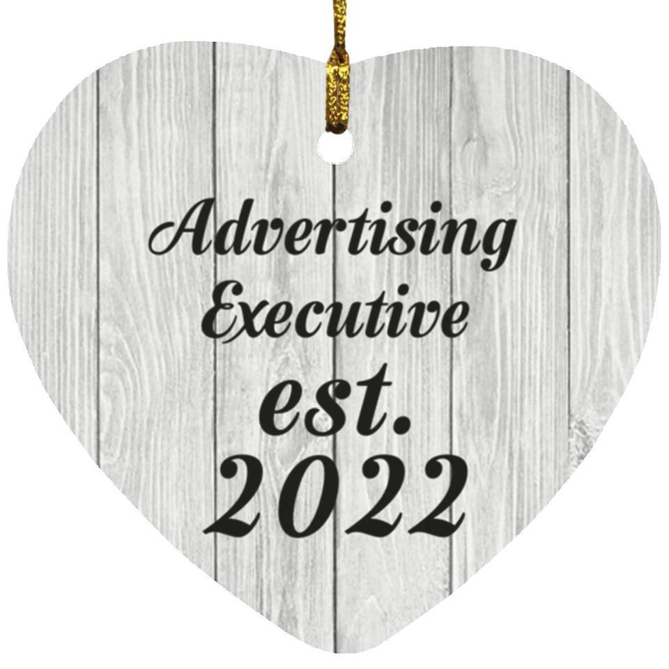 Advertising Executive Established Est. 2022 - Heart Ornament F