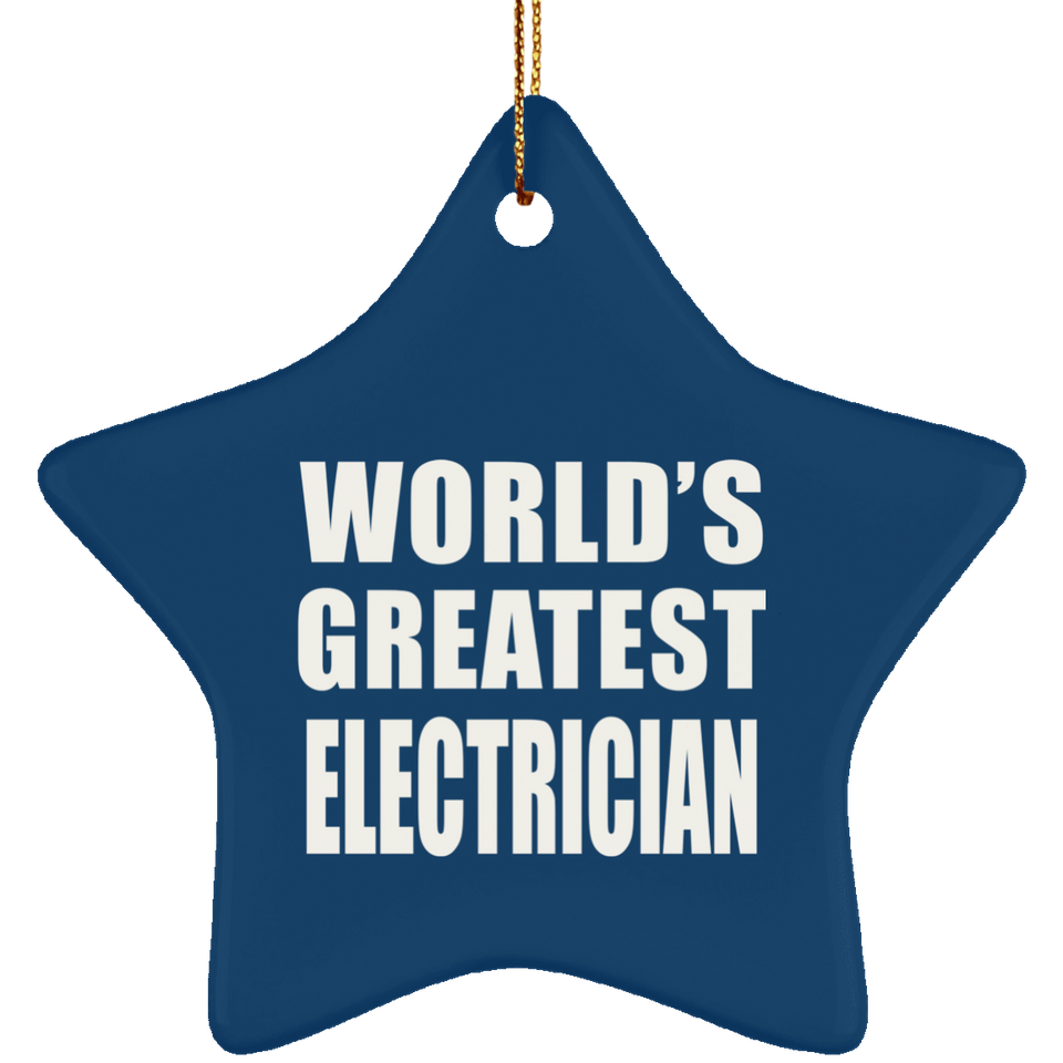World's Greatest Electrician - Star Ornament