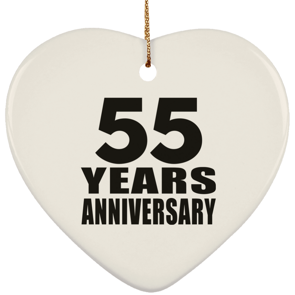55th Anniversary 55 Years - Heart Ornament