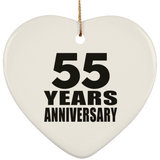 55th Anniversary 55 Years - Heart Ornament