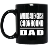 American English Coonhound Dad - 11oz Coffee Mug Black