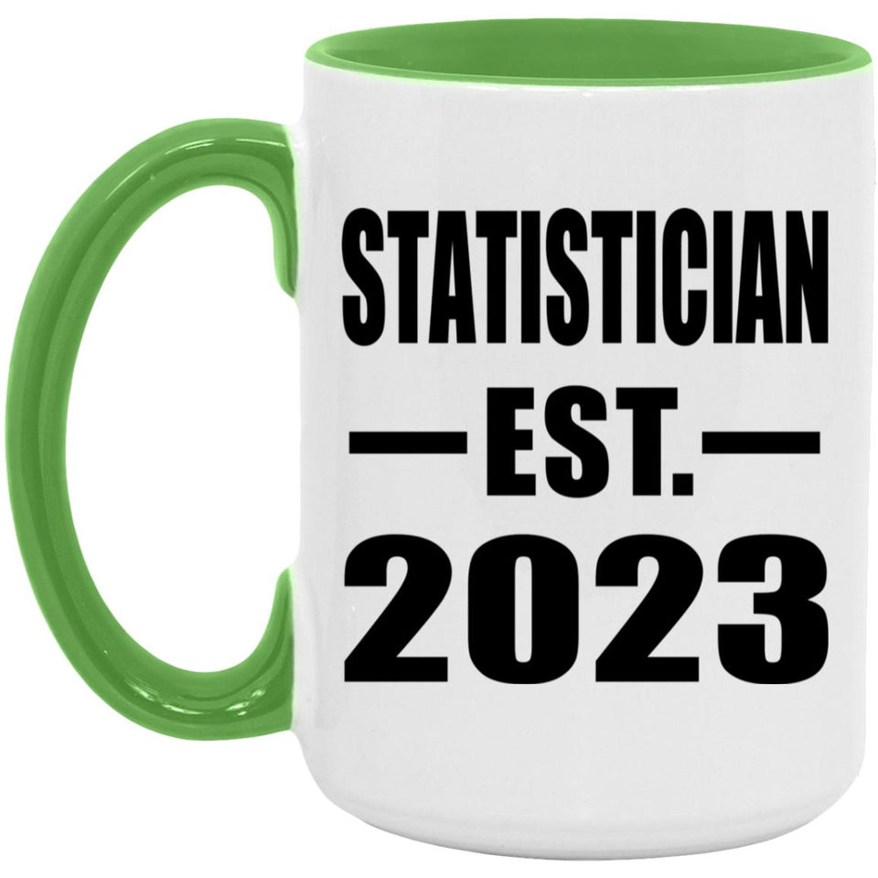 Statistician Established EST. 2023 - 15oz Accent Mug Green