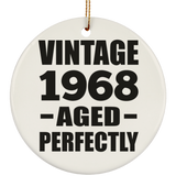 56th Birthday Vintage 1968 Aged Perfectly - Circle Ornament