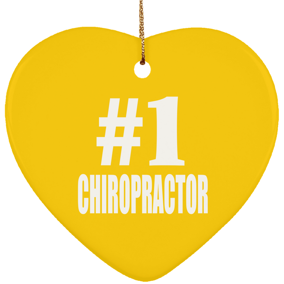 Number One #1 Chiropractor - Heart Ornament