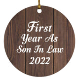 First Year As Son In Law 2022 - Circle Ornament D