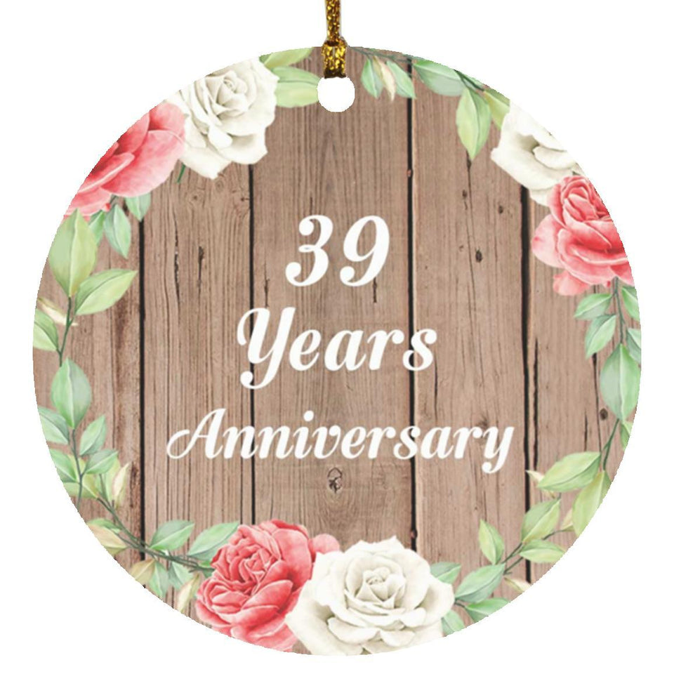 39th Anniversary 39 Years Anniversary - Circle Ornament B