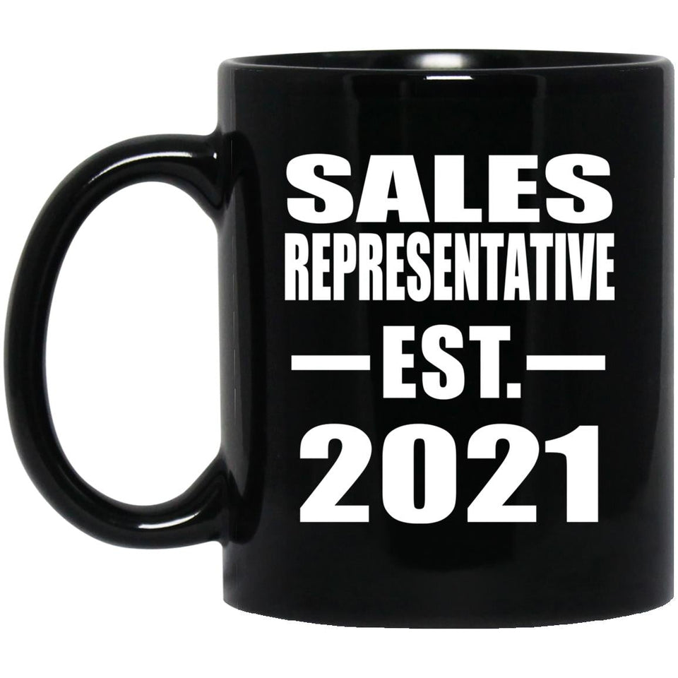Sales Representative Established EST. 2021 - 11oz Coffee Mug Black
