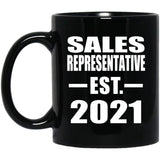 Sales Representative Established EST. 2021 - 11oz Coffee Mug Black