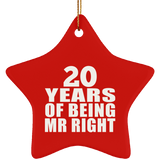 20th Anniversary 20 Years Of Being Mr Right - Star Ornament